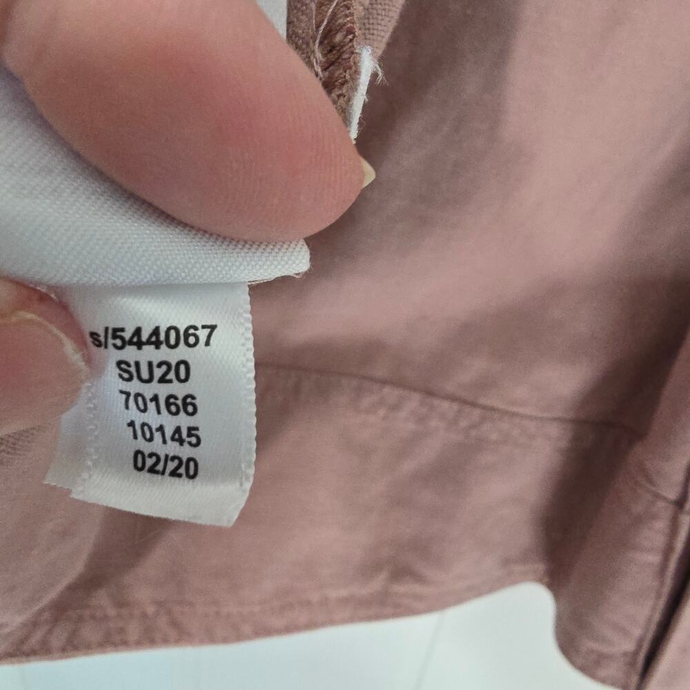 LOFT Linen Cotton Cropped Patch Pocket Jacket Dusty Pink Size Large - Picture 8 of 9